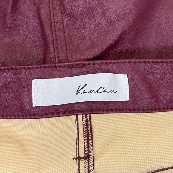 KanCan Vegan Leather High Rise Skinny Pants Zip Ankle Jeans - Picture 8 of 9